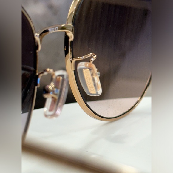 Coach - NWOT - Shiny Rose Gold Sunglasses - Purple Gradient Lenses, Pink Tips main image 15